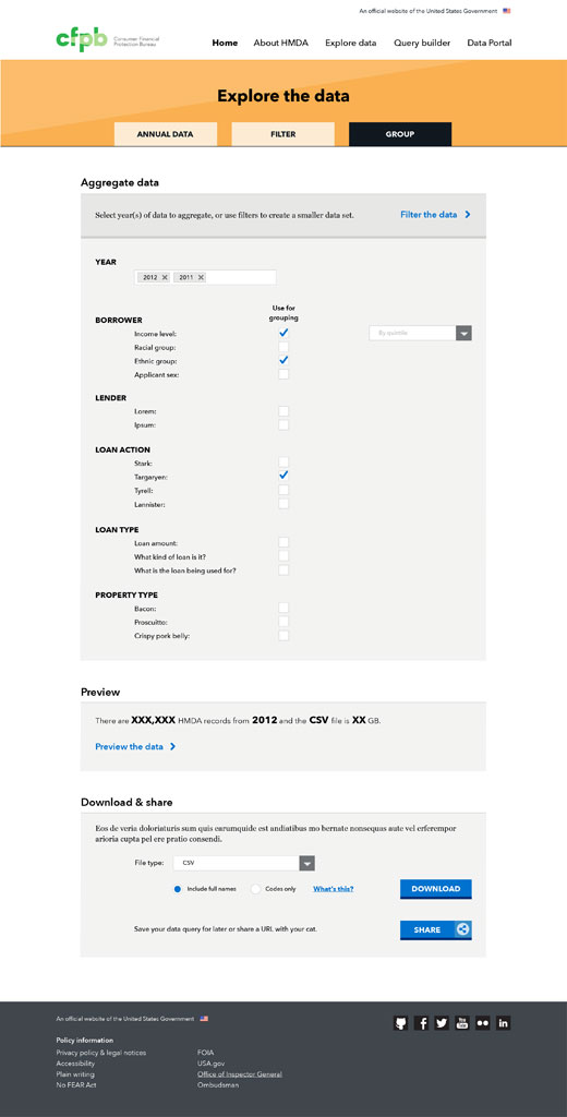 HMDA explore page comps
